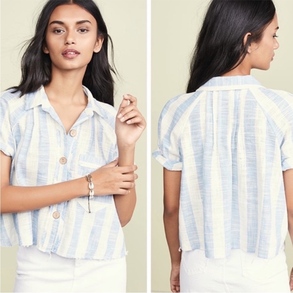 Free People Away at Sea Striped Top We The Free